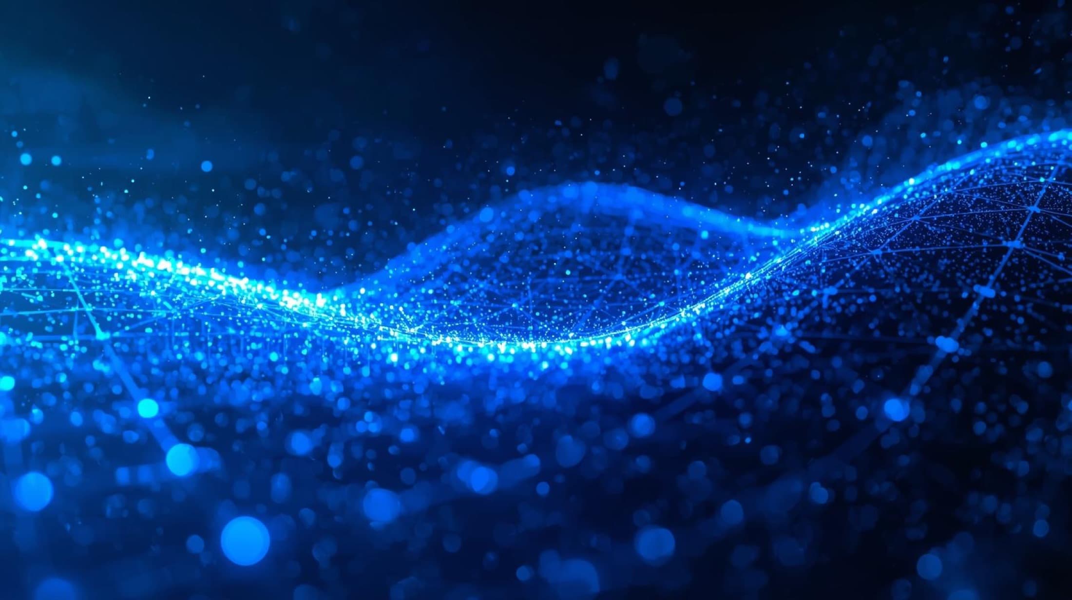 Digital blue particle mesh for AI creative systems