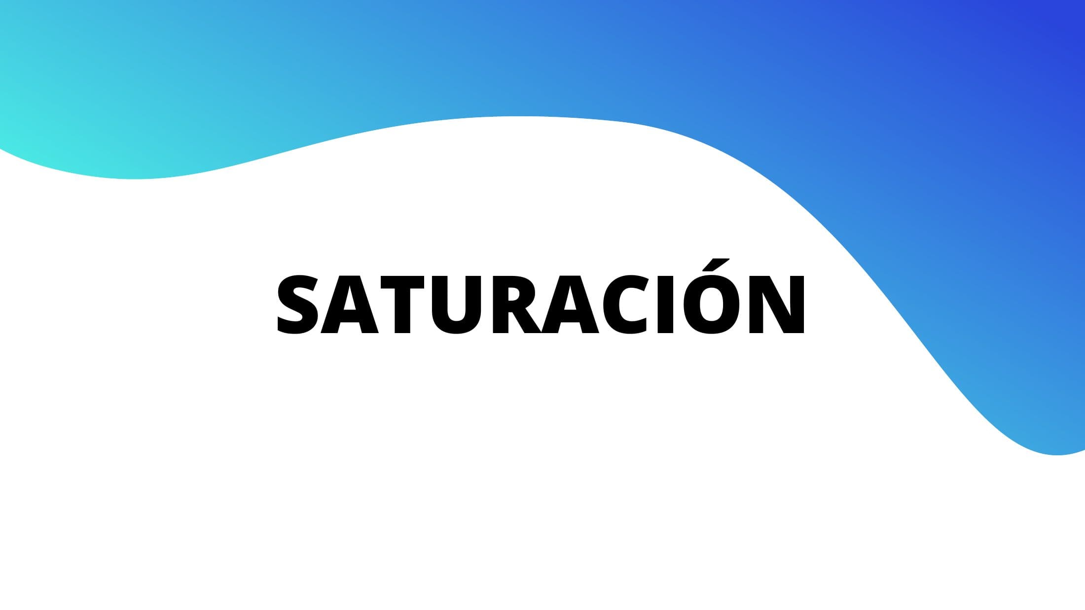 Lámina de saturación del curso
